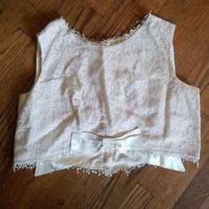Vintage lace crop